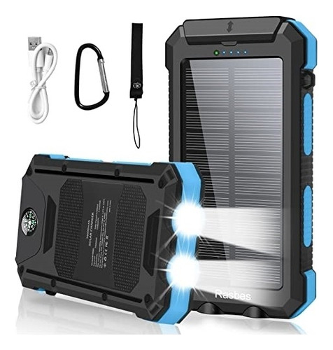 Cargador Portátil  Solar De 30000 Mah  2 Puertos Usb