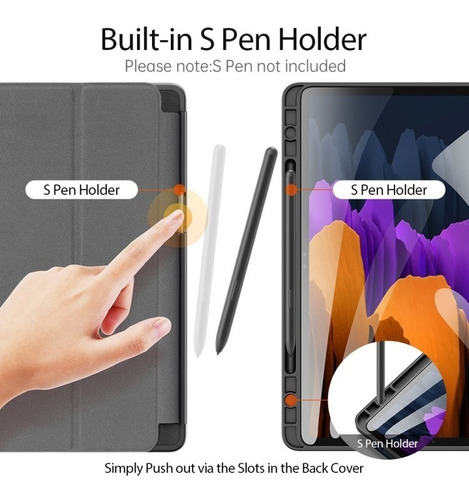 Imagem 2 de 10 de Capa Case Dux Domo Series Anti Impacto Galaxy Tab S7 - S Pen