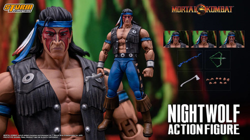 Boneco Mortal Kombat Nightwolf Storm Collectibles Figure Sco