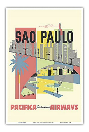 Sao Paulo, Brasil Braniff International Airways Vintage Airl