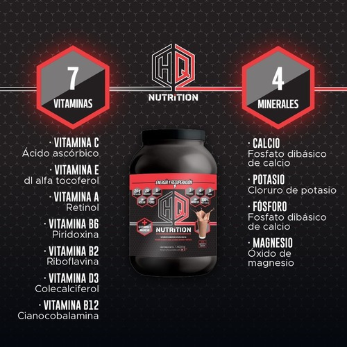 Imagen 3 de 6 de Proteina HQ Nutrition zero carbs sabor malteada de chocolate 1.4 kg