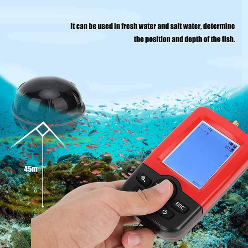 Pesca Buscador Profundímetro Rojo For Embarcaciones Buscador