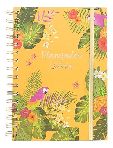 Planner Diário Stz Tropicália Floral Amarelo