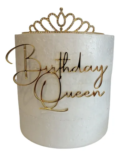 comprar Cake Topper Adorno Corona Birthday Queen Tiara Princesa
