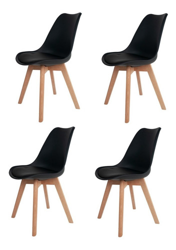 Imagem 1 de 5 de 4 Cadeira Saarinen Leda Wood Artiluminacao