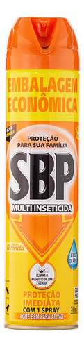 Multi-Inseticida Aerossol Óleo de Citronela SBP Frasco 380ml Embalagem Econômica