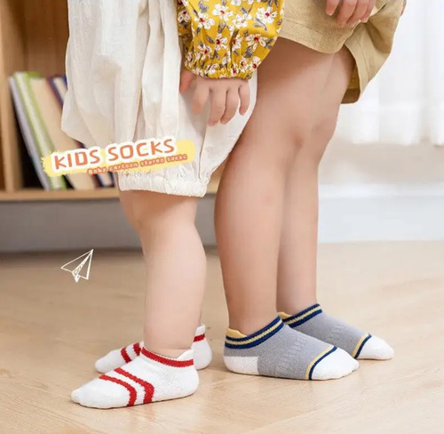 5 Pares De Calcetines Antiderrapantes Para Bebés Niños