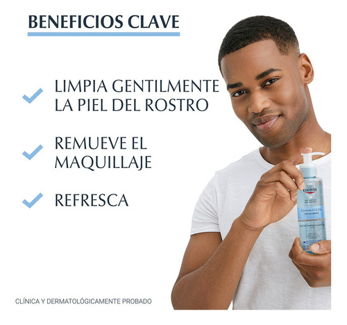 Eucerin Dermatoclean Gel Limpiador Facial Piel Mixta 200ml Normal Día/noche