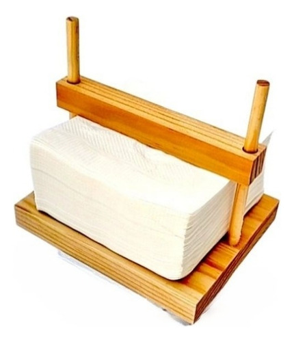 Servilletero De Madera Minimalista Rústico Natural