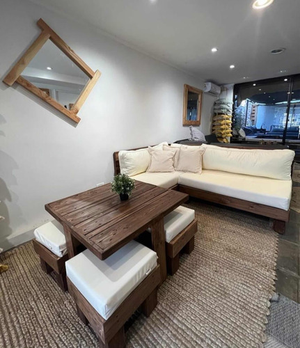 Sillónes Y Esquinero Grande Madera Tratada Living Exterior