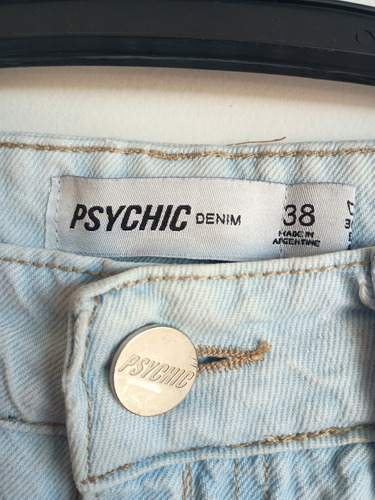 Jean Psychic Celeste Gastado, Talle 36 (Usado)