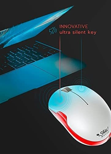 Shhhmouse Mouse Óptico Móvil Inalámbrico, Silencioso, Silenc