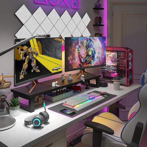 Soporte Elevador Monitor Dual 2 Monitores, Soporte Resi...