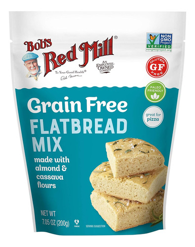 Bob's Red Mill Mezcla De Pan Plano Sin Granos, 7.05 Onzas (p