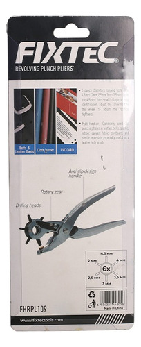 Alicate Perfuração Rotat Giratório 220mm 9' Polegadas Fixtec Cor Cinza