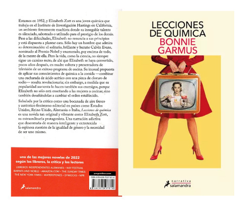 Libro Lecciones De Química Bonnie Garmus Editorial Salamandra