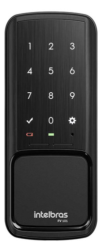 Fechadura Digital De Sobrepor Fv 101 Preta - Intelbras Cor Preto