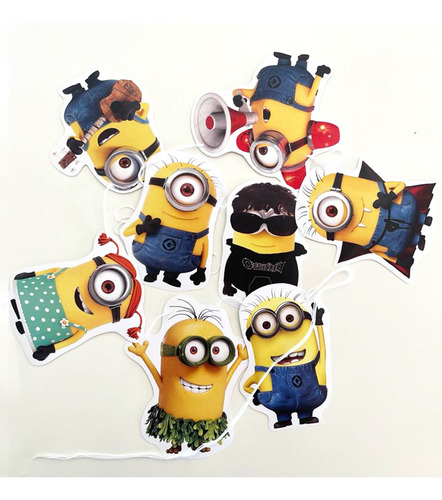 Guirnalda De Papel Minions X8 Figuras