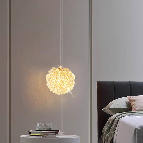 Lustre Pendente Globo De Cristal 13,5cm G9 Cor Dourado 110v/220v