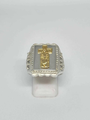 Anillo Sello Gauchito Gil Plata 925y Oro18k