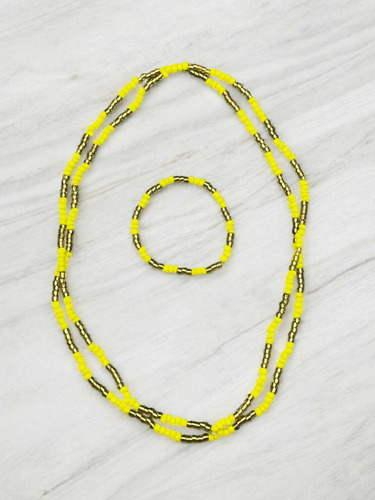 Kit Collar De Jsanteria Oshun+ Pulsera Santería Yoruba