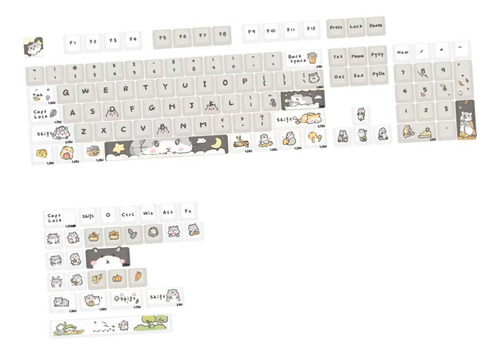 132 Teclas Pbt Keycaps Teclado Mecânico Sublimação