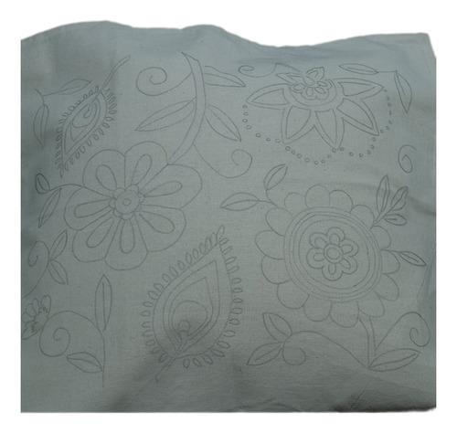 Funda Almohadón 46x46 Cm Con Motivo Para Bordar Flores 3
