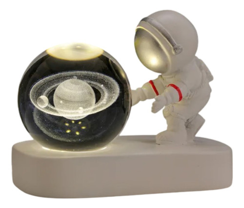 Lampara Modelo Astronauta Con Esfera 3d Saturno
