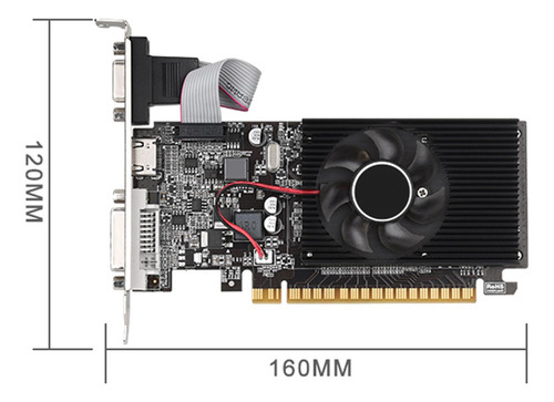 Placa Gráfica Gt210 1g Com Porta Dvi Vga Para Placa