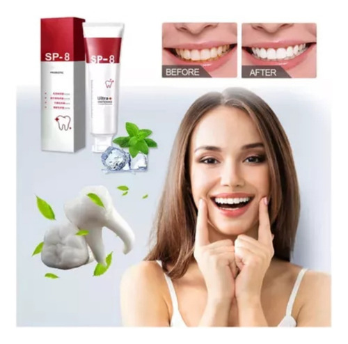 Creme Dental Branqueador Probiótico Cc Qu 2x Sp 8 De