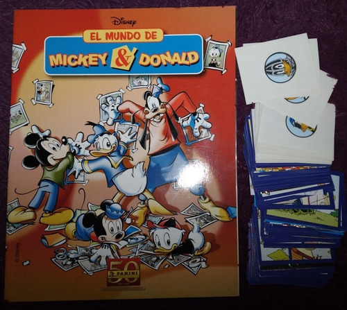 Álbum El Mundo De Mickey Y Donald + 200 Láminas A Pegar.