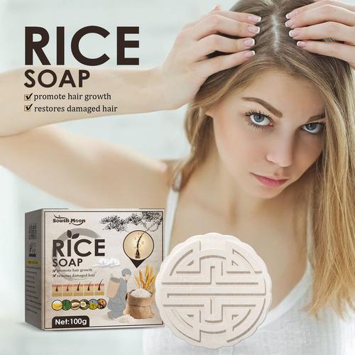 Z Shampoo De Arroz Anti-queda De Cabelo Em Barra Rice Water