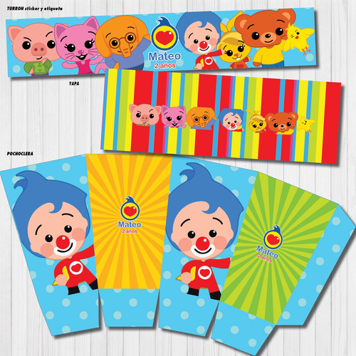 Kit Imprimible Personalizado Payaso Plim Plim Cumple Candy