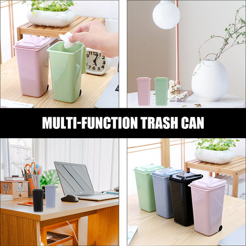 2 Cubos De Basura De Escritorio Multifunción Para Decoración
