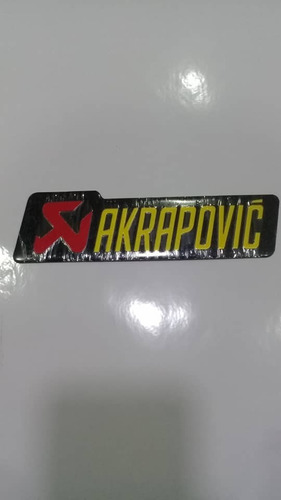 Imagen 2 de 10 de Lamina Emblema Para Escape De Moto Akrapovic