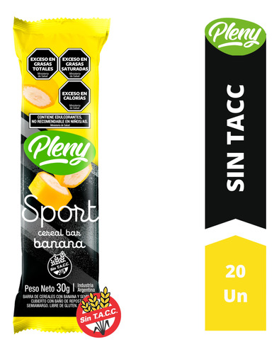 Barras De Cereales Pleny Sport Caja X 20 - Sin Tacc