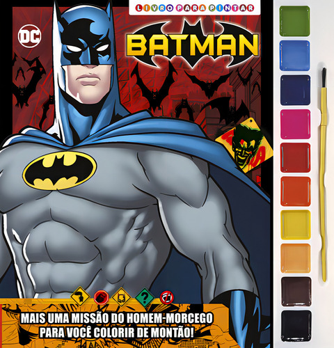 Batman Livro Para Pintar Com Aquarela. On Line Editora, Capa Mole Em Português
