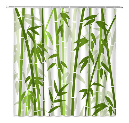 Cortina De Ducha De Bambú Bamboo Forest Tree 71*71inch