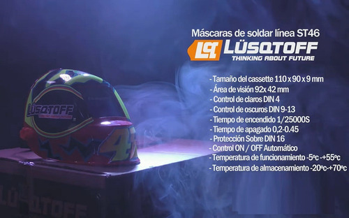 Mascara Fotosensible Automática Careta Soldar Lusqtoff St-46