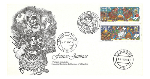 Fdc Com Cbc Selo 1945-1946 Festas Juninas Caruaru Pernambuco