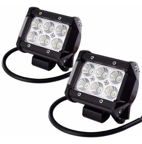 2 Exploradoras 6 Led 7600lm 48w Fijas Estrober Alta Potencia