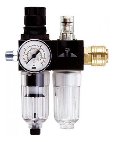 Imagen 3 de 8 de Filtro Regulador Aire Manometro 1/4'' Trampa Agua Lubricador