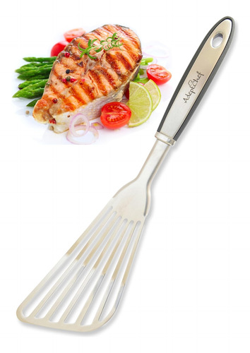 Espátula Para Pescado - Acero Inoxidable De, Tornero Ranurad