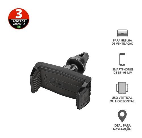 Imagem 5 de 9 de Suporte Automotivo Universal Para Smartphones Runo Trust