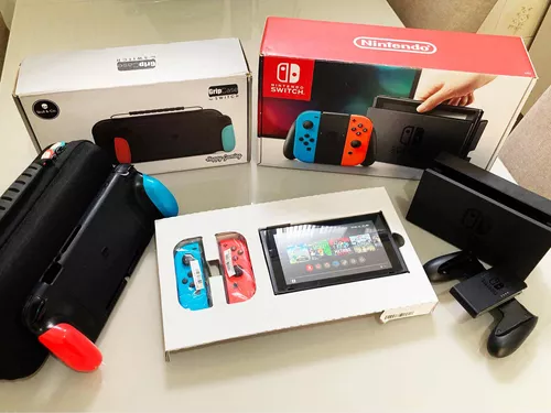 Nintendo Switch Desbloqueado + Sd 256gb + Case + Suporte