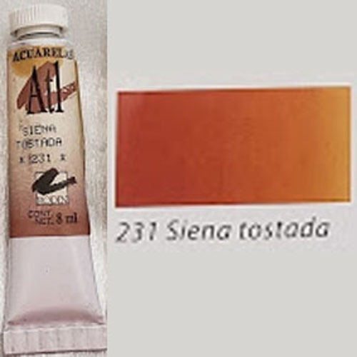 Pintura Acuarela Atl Tubo T-3 8ml Color #231 Siena Tostada