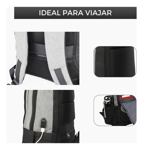 Mochila Amplia Para Laptop Original Y Resistente Puerto Usb