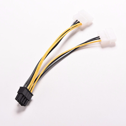 Cable Adaptador 2 Molex 4 Pin A Pci-e 8 Pin Poder Convertido