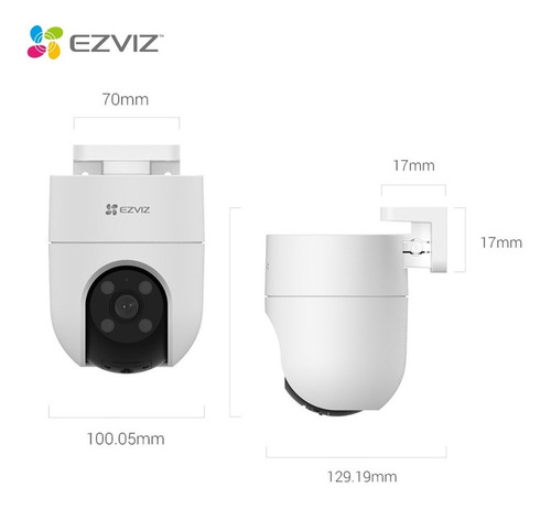 Cámara Inalámbrica Wifi Pt H8c Para Exteriores Full Hd Ezviz