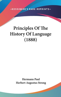 Libro Principles Of The History Of Language (1888) - Paul...